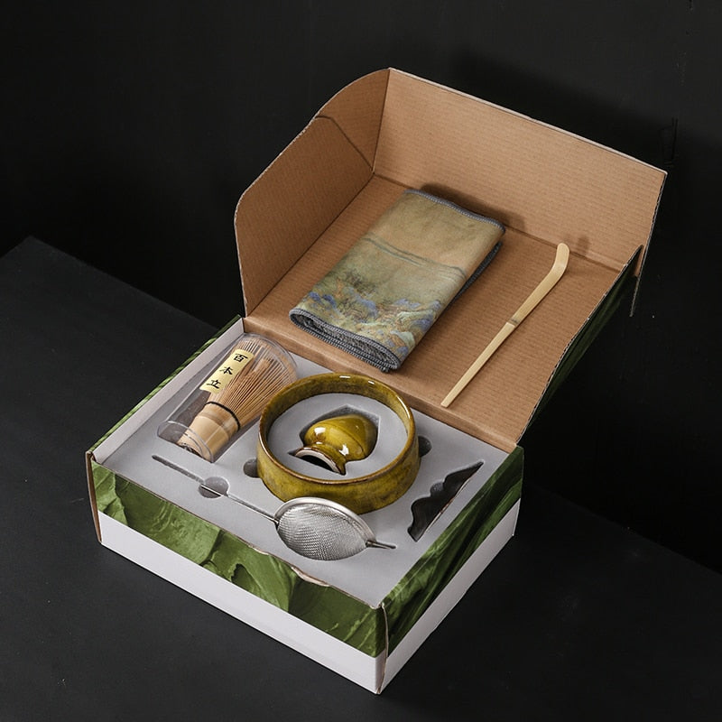 일본 차 에그 그릇에 적합한 일본 찻집 세라믹 계란 비터 사이터 대의 차 세트 수동으로 차 세트