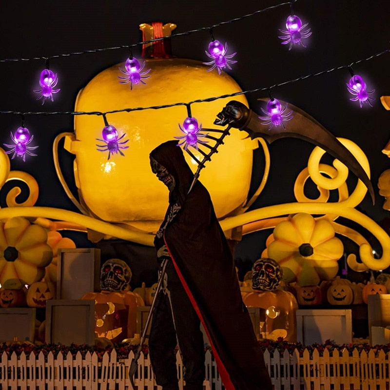Хэллоуин тыквенный летучая мышь световой струна светящаяся светодиодная лампа у ужаса