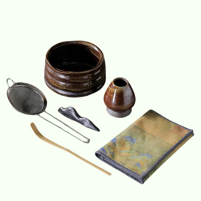 Handmade Home Easy Clean Matcha Tea Set Tool Stand Kit Bowl Whisk