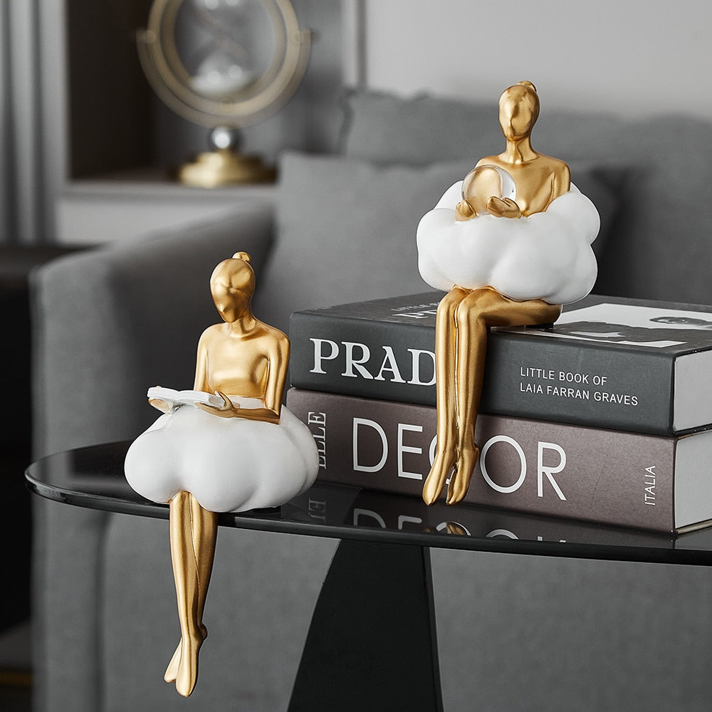 Nordic Home Hiasan Patung -patung Abstrak Patung dan Patung Hiasan Ruang Tamu dan Aksesori Meja