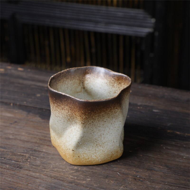 Taza de cerámica retorcida taza de café nicho de forma especial taza de té especial tazas creativas de cerámica gruesa colorida tazas de café tazas