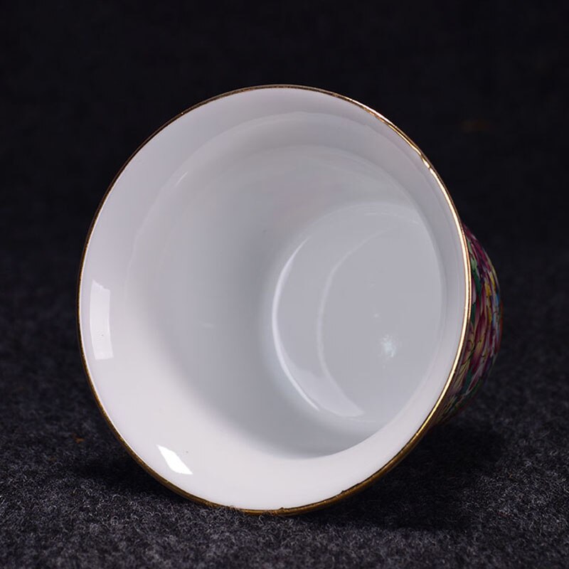 175ml Jingdezhen 절묘한 파스텔 차 Tureen 수제 가이완 도자기 차 그릇 중국 차 세트 액세서리 가정용 음주기구