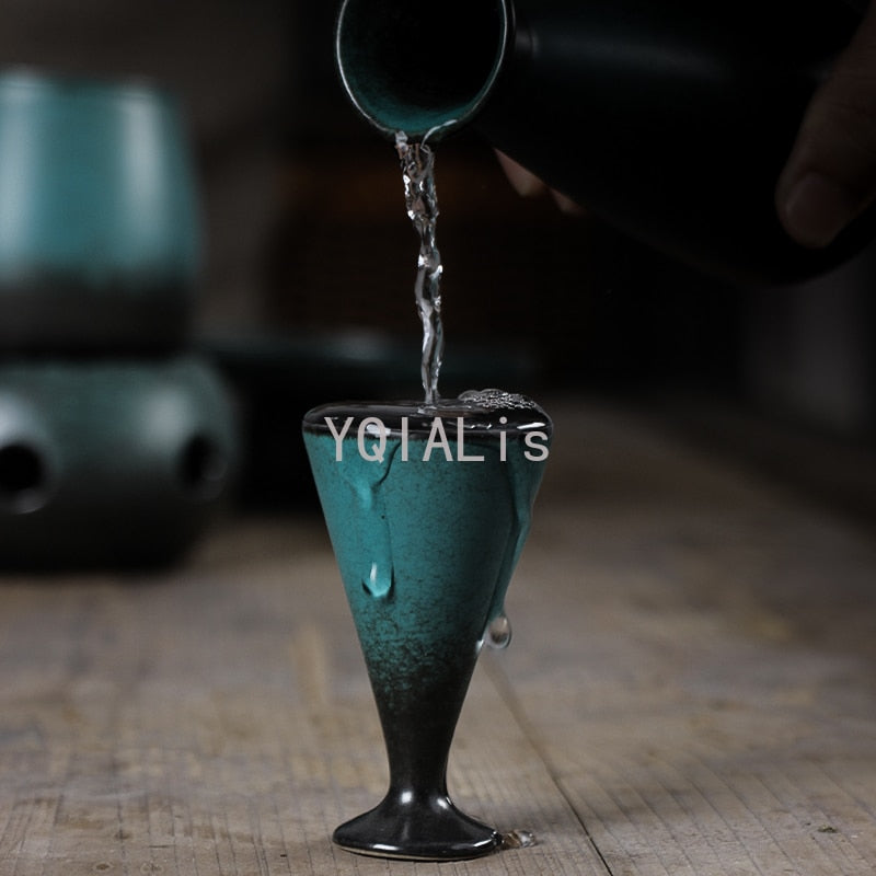 30-330ml Vintage Wine Set 1 Hip Flask 2 Cups Sake Shochu Vodka Spirits Drinkware Creative Modeling Artwork Decanter Bottle Gift