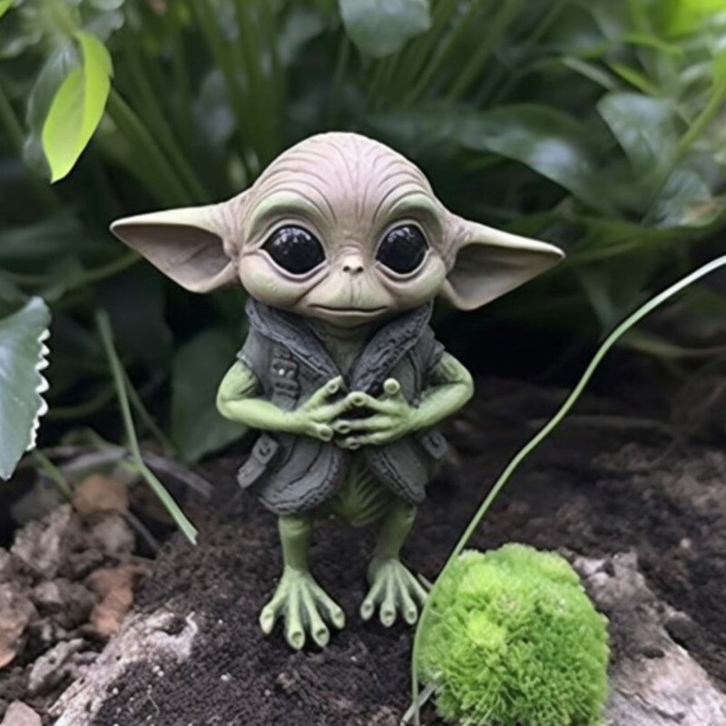 2023 New Alien Figur Resine Fantasy Crafts Garden Halloween Decoration Aliens Socha model panenky Elf Ozdoby děti dárky