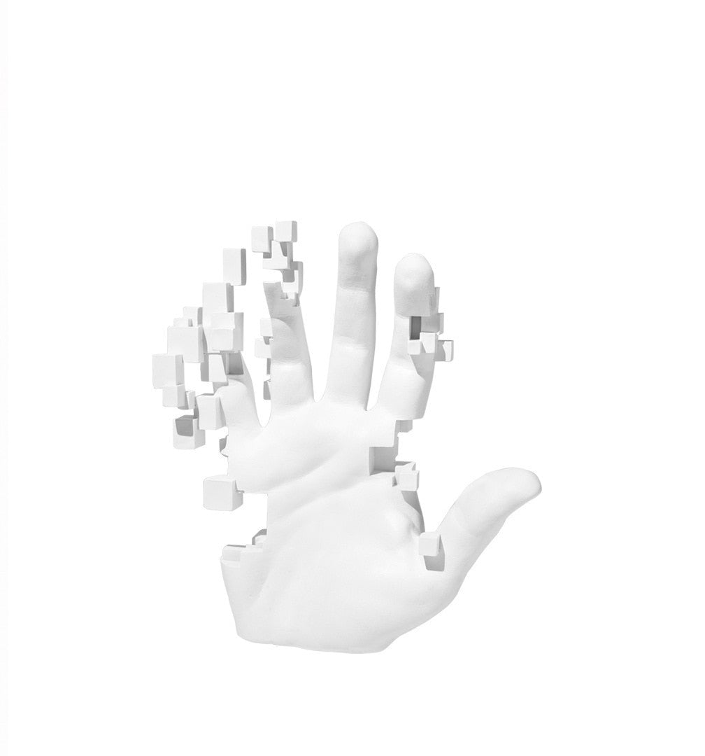 Vit konstnärlig handkonst