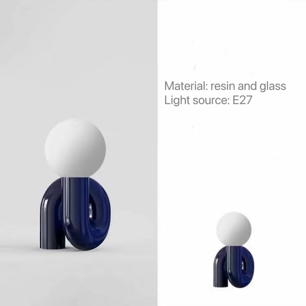 Moderne designbordlampe for soveroms sengekant