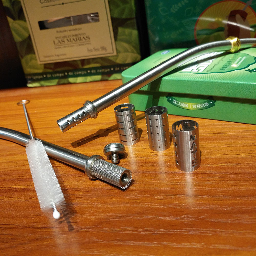 조롱박 핫 클리닝 필터 메이트 제거 가능 1 단열 yerba oz 포함 컵 PC/로트 8 히트 브러시 아르헨티나 스테인리스 짚 포함