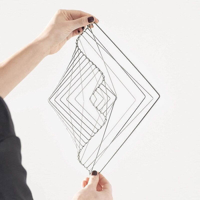 Atellani atas inovatif berputar kinetik pemutar kinetik penyahmampatan kraf logam hadiah hiasan pejabat kinetrika fibonacci