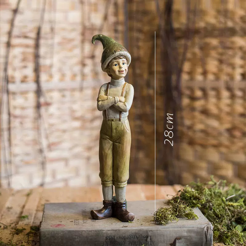 Cute Cartoon Fantasy Forest Elf Resin Craft Ornament, Living Room TV Cabinet Bedroom Balcony Garden Desktop Home Decoration Gift