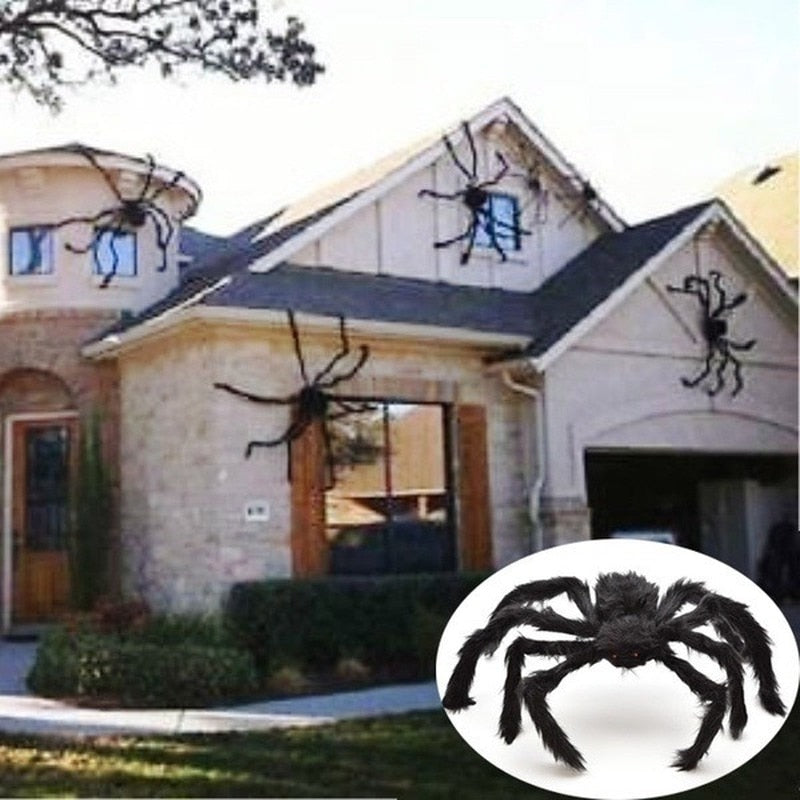30 cm/50 cm/75 cm/90 cm/125 cm/150 cm/200 cm Black Spider Halloween Decoration Haunted House Prop Incoor Outdoor Giant Decor