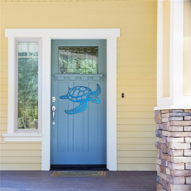 Logam laut penyu hiasan pantai hiasan hiasan dinding dinding dinding gantung untuk ruang tamu hiasan hiasan dinding hiasan dinding
