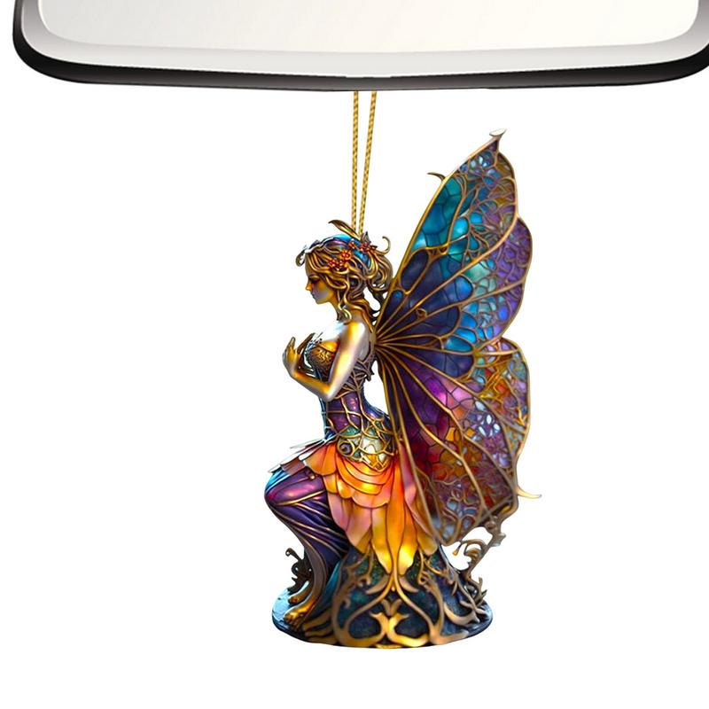 Halloween Witch hanger voor auto decor hangable acryl hanger auto decoratieve heks charme voor achteruitkijkspiegel deur raam