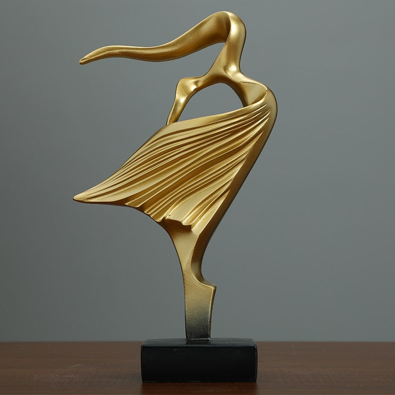 Nordic Retro Art Abstract Fight Dancer Patsu -koriste, koti olohuoneen TV -kaapin makuuhuoneen toimistohartsiveistoskoriste