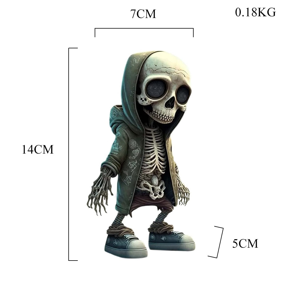 Modern Skull Resin Statue Cool skelet decoratieve beeldjes Halloween Party Decoration Home Accessories Office Accessories