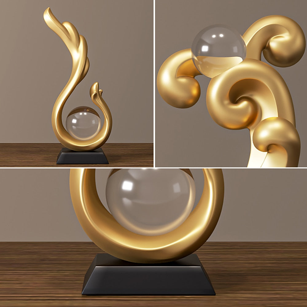 פסלי זהב ופסלון פנג שואי אביזרי משרד פסלי נשר ופסלונים לקישוטים פנים לחדרים שולחן כתיבה