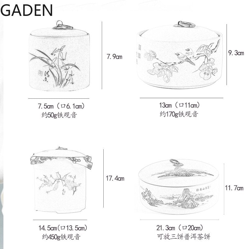 Balang penyimpanan seramik retro teh rumah teh rumah kelembapan kelembapan balang rumah tangga teh rumah teh set teh set teh