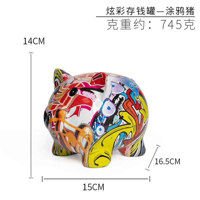 Kolorowe nowe kreatywne pieniądze Zwierzęta Dekoracyjne rzemiosło Streszczenie Art Home Nowoczesne proste ozdoby żywicy Dekoracja biurka