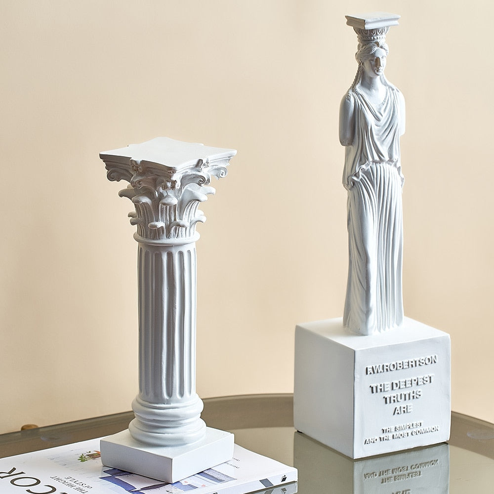 Exquisita escultura de arte romano de arte moderno decoración del hogar accesorios de escritorio estatuas para la sala de decoración decoraciones navideñas regalo