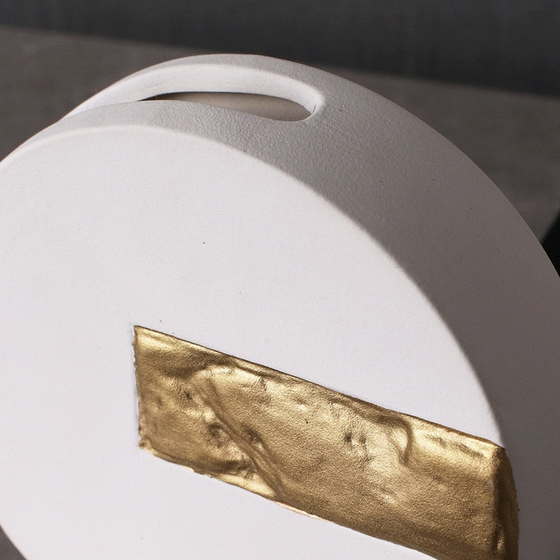 Minimalistiske moderne keramiske rund firkantede vase mode nye kinesiske stue model værelse hjem blød dekoration ornamenter