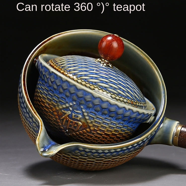 Rotating Japanese ceramic teapot 🔄360 °