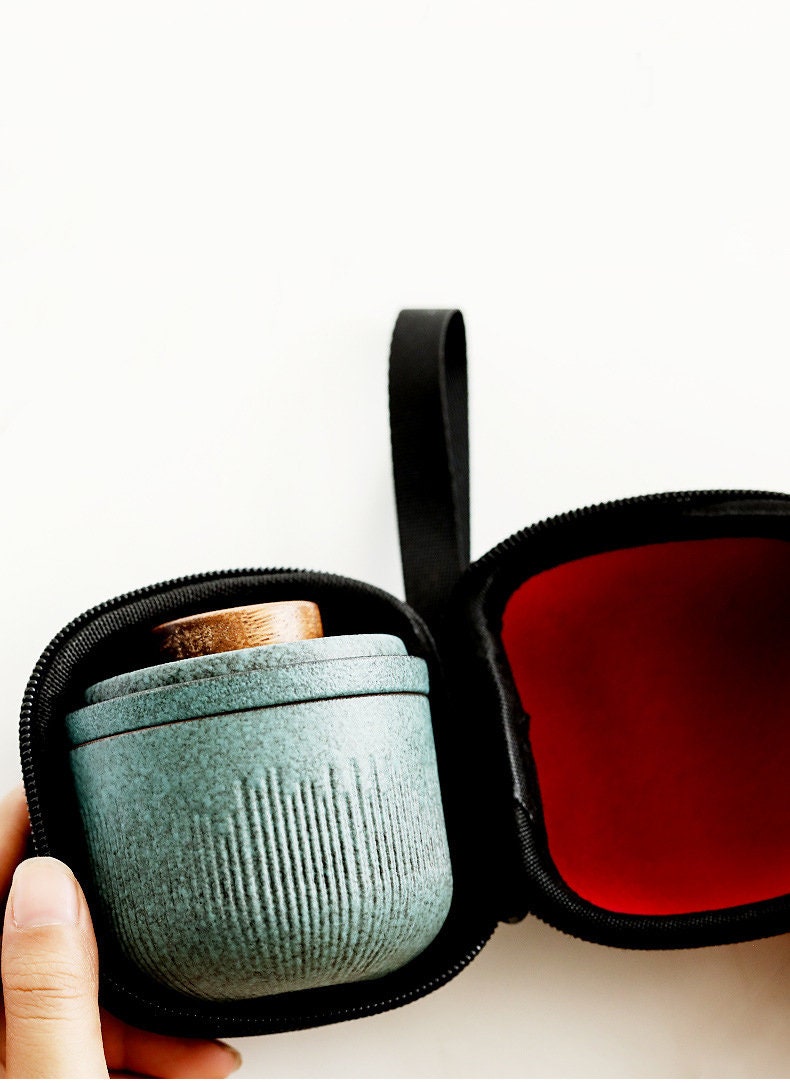 TEA SET | Gaiwan| Ideal Travel Gift | Modern Tea Jars | Tea Ceremony Car Travel Kungfu Tea Set With 1 Pot And 1 Cup