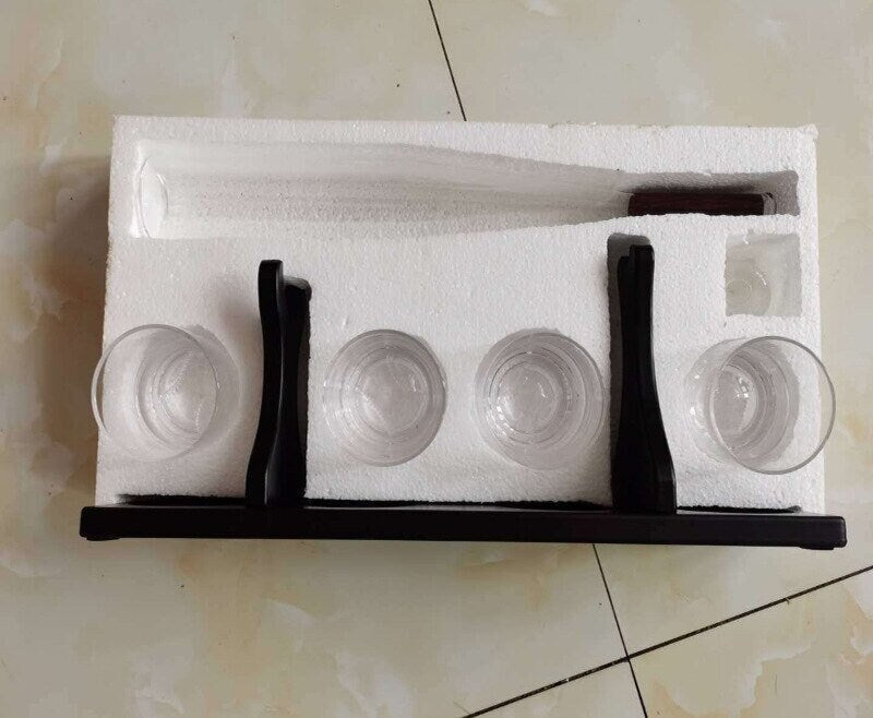 Ensemble de carafe à whisky Scotch de baseball, idéal pour cadeau de whisky, souffleur Vintage, Pot à vin, bouchon de vin en diamant, bouteille à décanter en verre