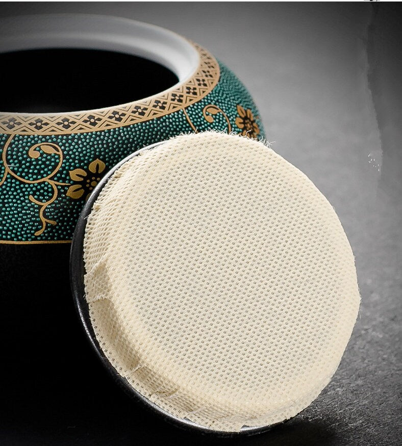 Ceramic Sealed Home Storage Tea Retro Simple 1000ml Tea Caddy Pot