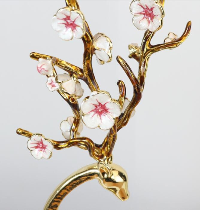 אור צבוע ביד אמייל יוקרה אמייל סיקה קישוטי צבי סלון יצירתי ארון טלוויזיה ארון יין קישוטים