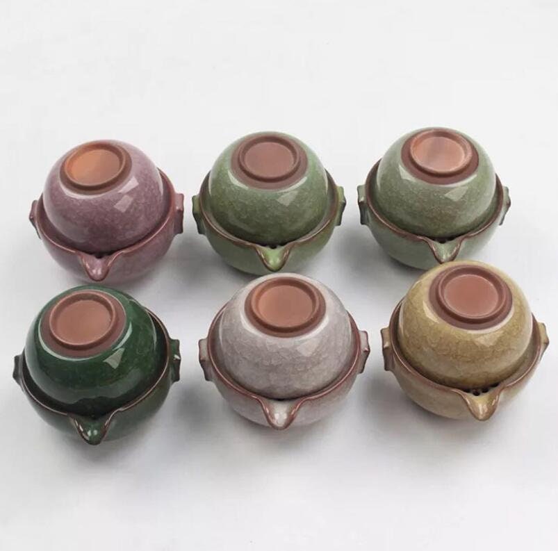 Vintage keramiska tekannor Tea Cup Gaiwan - Keramik Gaiwan Set Kuai Ke Tea Set