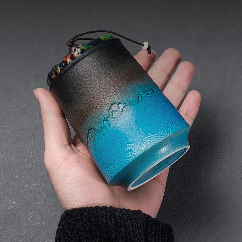 Retro Coffee Mug Cups Tea water separation filter tea cup with lid Chinese Teacup Teaware Water Cup Wooden Handle Business Gift