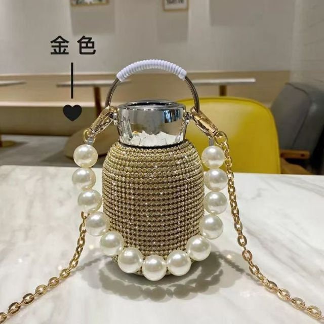 Кофе тумблер новинка кружка из нержавеющей стали, инкрустированная алмазом, вакуумная колба