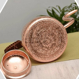 Handmade Vintage Unique Copper Teapot Pure Copper tea kettle Teapot Solid Copper Tea pot Kettle Stovetop Teapot, 0.5Quarts