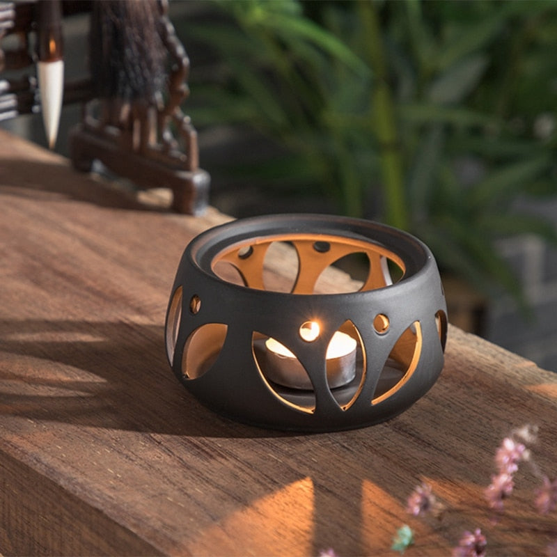 Base di riscaldamento a candela in ceramica, supporto per tea