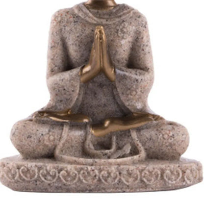 Miniatur-Buddha-Statue, Natur-Sandstein, Fengshui, Thailand, Buddha-Skulptur, Hindu-Figur, Heimdekoration, Ornament
