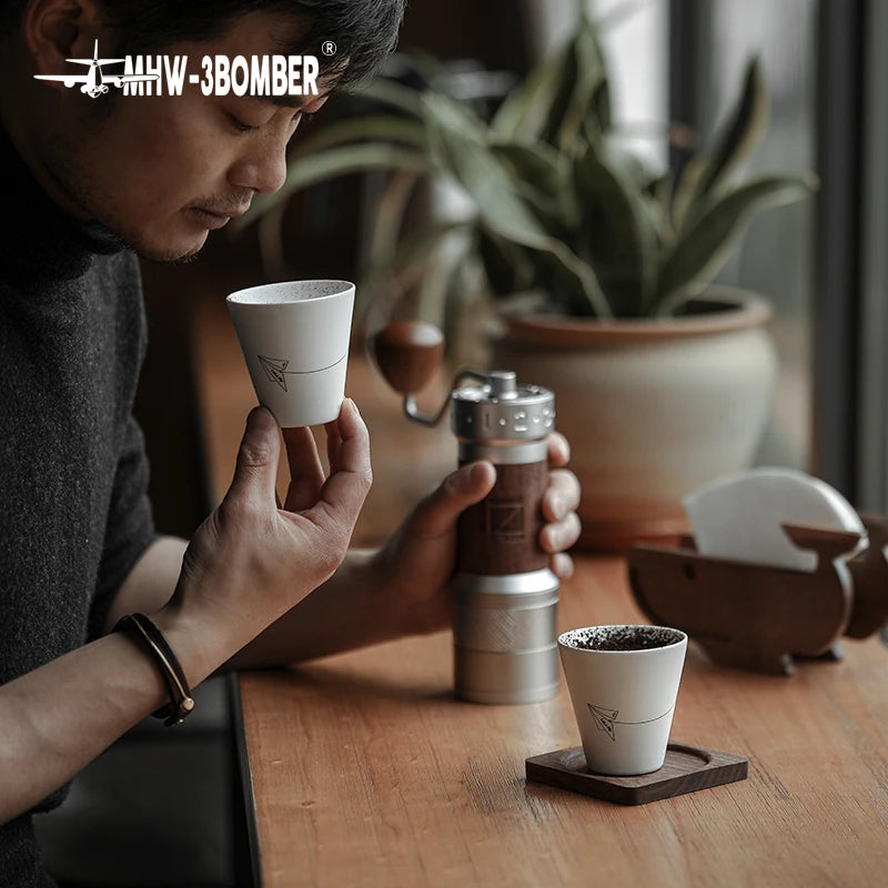 Ceramic Coffee Mug 120ml Hand Made Espresso Cup Porcelain Drip Coffee Cup Coffee Mug Double Shot White Coffee Mugs