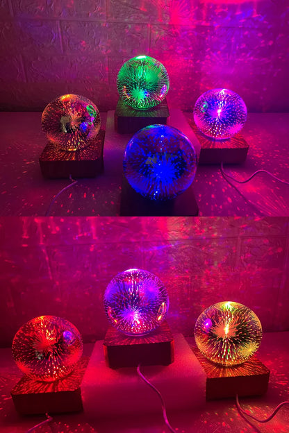 Night Light Starry Sky Star Heart Colorful Atmosphere Multiple USB Table Desk Lamp Ball Home Bedroom Decoration Christmas Gift