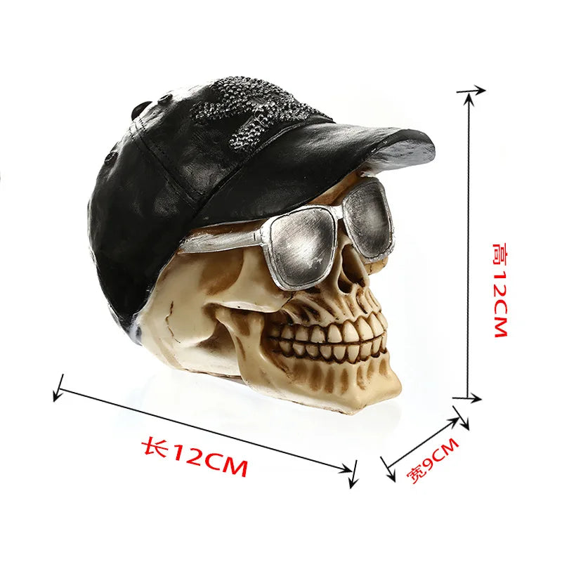 Human Head Skull Statue for Home Decor Resin Figurines Halloween Decoration Sculpture Medical Teaching Sketch Model Crafts 8009