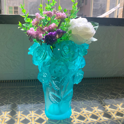 Arabic Resin Vases Incense Burner Glaze Flower Censer Incense Holder Decorations for Home Decor Ornaments Flower Vase