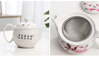 Chinese Blue and white porcelain tea pot,Exquisite Ceramic Teapot Kettle,Kung Fu Tea Set,Porcelain Teaware Flower Tea Pot