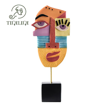 Sculptures Abstract Statue Ornaments Home Modern Statue Vase Figurines For Interior Abstract Face Art Ornament Nordic Crafts