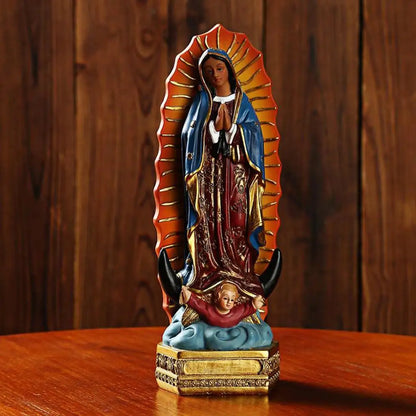 20,3 cm Guadalupe Jungfrau Maria christliche Statue Maria Statue Geschenk Weihnachten Desktop Home Dekoration Desktop Display Home Dekoration
