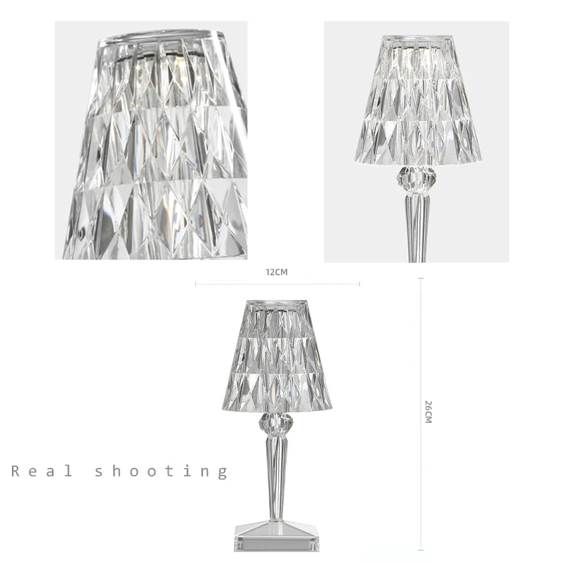 MARPOU cristal champignon tactile réglable lampe de Table de chevet chambre USB support lampe de table lampes LED table de chevet salon