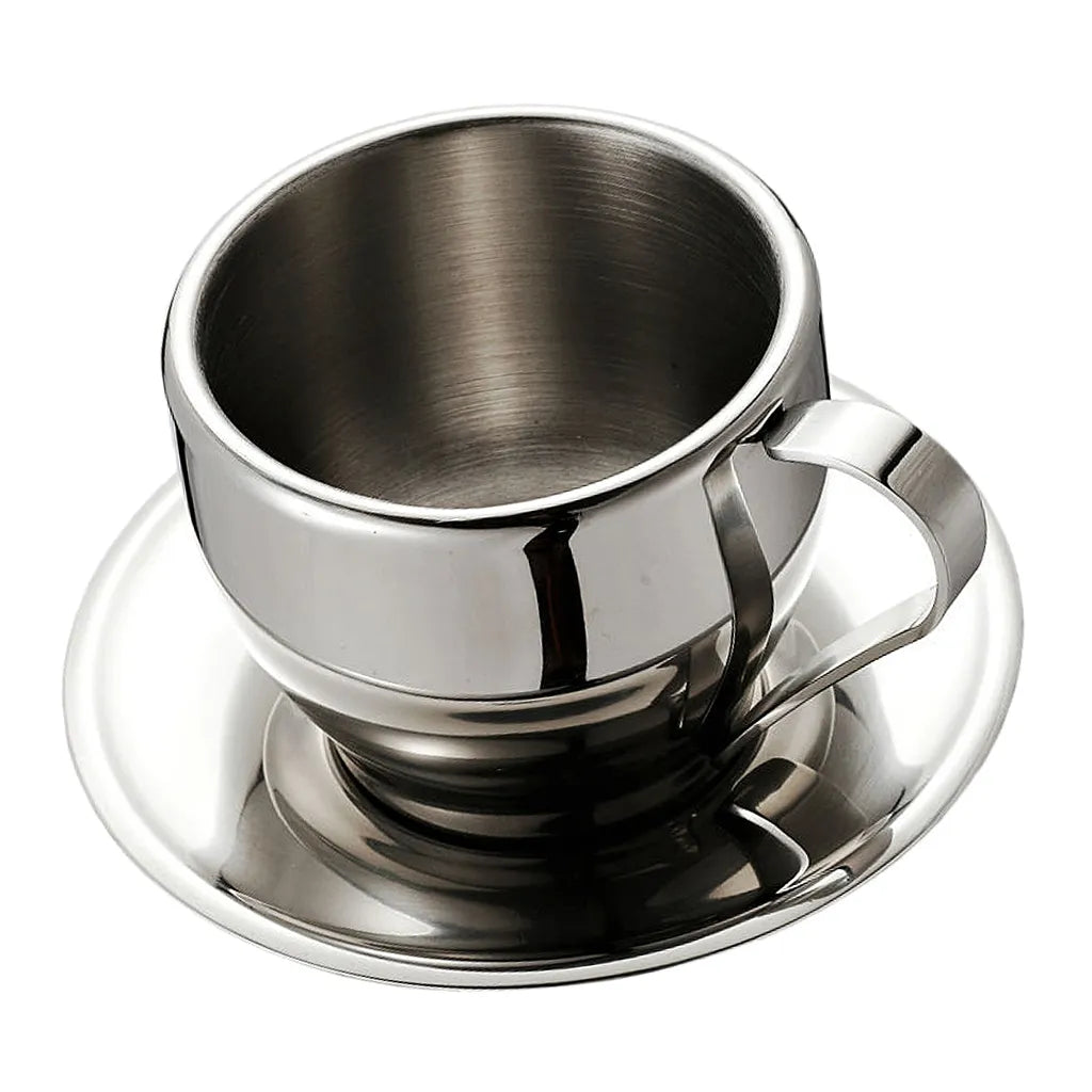 Tasse à café en acier inoxydable, Double paroi, incassable, isolation thermique, tasse à lait