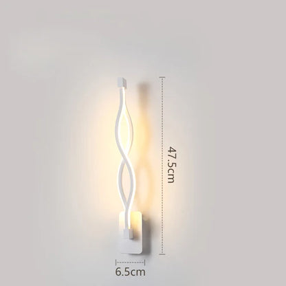 Modern Wall Lamp Living Room Bedroom Headbed LED Indoor Black White Walkway Lighting Decorative Wall Light
