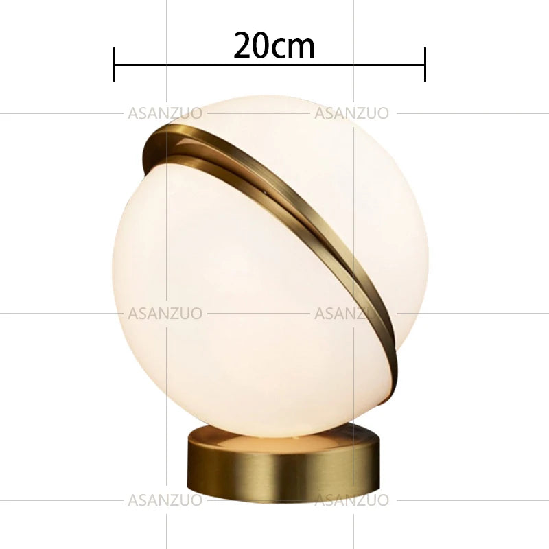 Nordic Fashion design white Round ball table lamps bedroom bedside lamp modern living room desk lamp hotel Decor lamps
