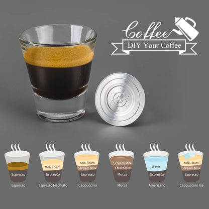 Recafimil Reusable XXL Coffee Capsule for LOR Machine Pod Stainless Steel Refillable Crema Coffee Filter