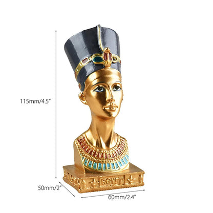 Glamouröse altägyptische Pharao-Königin-Skulptur, Ornament, Kunstharz-Figur, Statue, Miniaturen, Heimeinrichtung, Büro-Dekoration