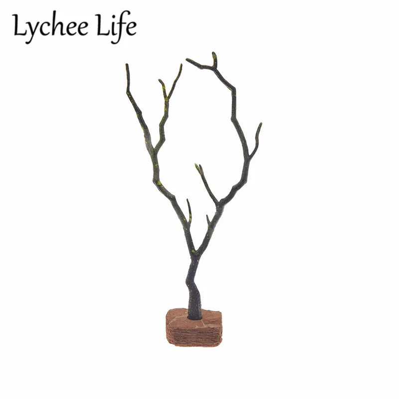 Simulated Tree Branches Model Plastic Garden Tree Home Decoration Craft Pastoral Style Sand Tray Miniature Figurines
