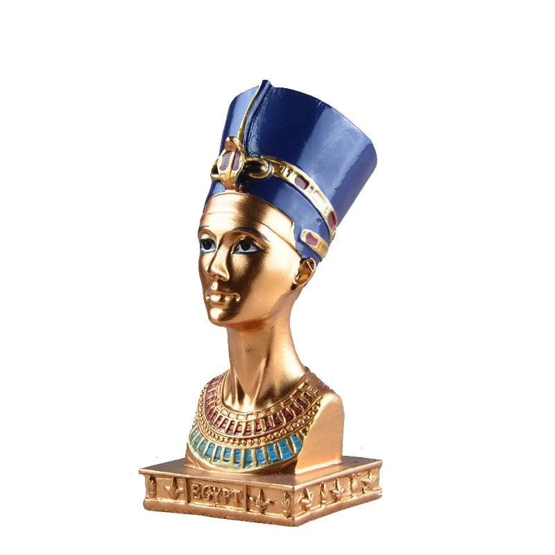 Glamorous Ancient Egyptian Pharaoh Queen Sculpture Ornament Resin Figurine Statue Miniatures Home Furnishing Office Decoration