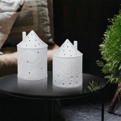 Ceramics Candlestick House Shaped Candle Cup Perfect for Wedding Party Home Decoration Use Exquisite Ceramic DIY Candles hot